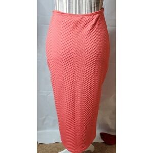 Va Va Voom Skirt, Midi Body Fitting, Hi Rise‎ Sexy, Coral, Sexy, Med